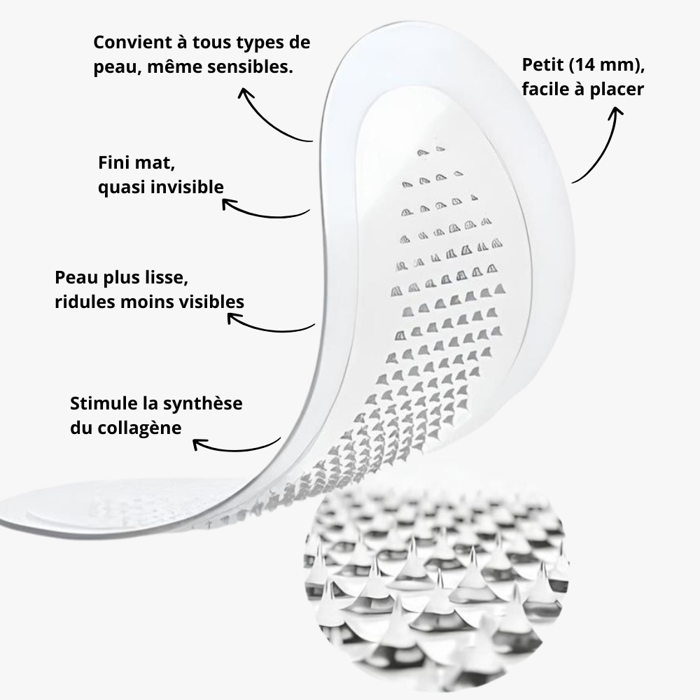 Patchs micro-needling Acide Hyaluronique - Anti rides et ridules