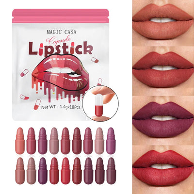 Kyam — Le Kit 18 Capsules Rouges à Lèvres